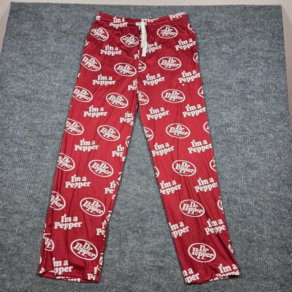 Dr Pepper Pajama Pants Men's Large Sleep Lounge Pants
